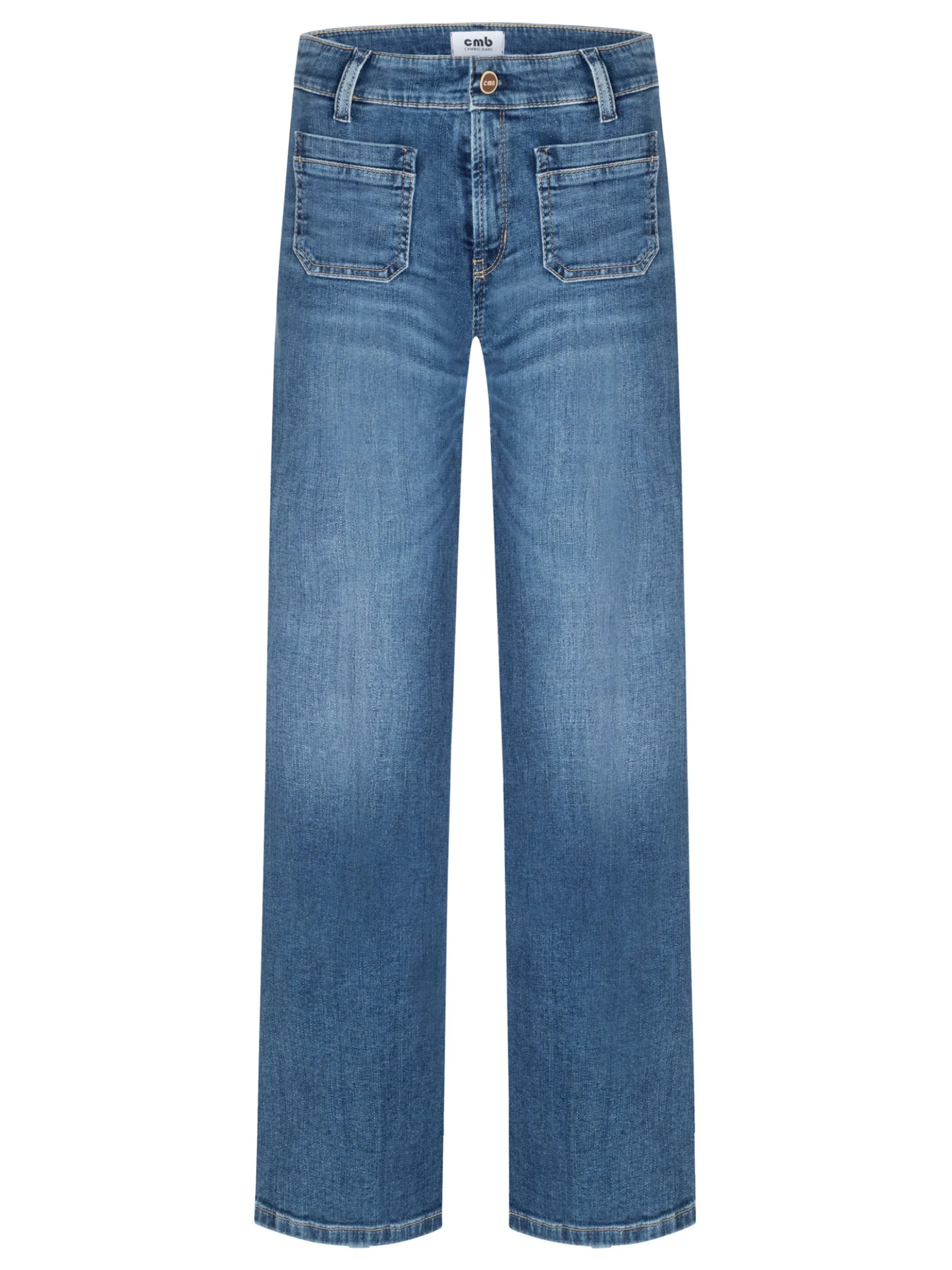 Cambio Damen Jeans - Tess Pocket in medium stone
