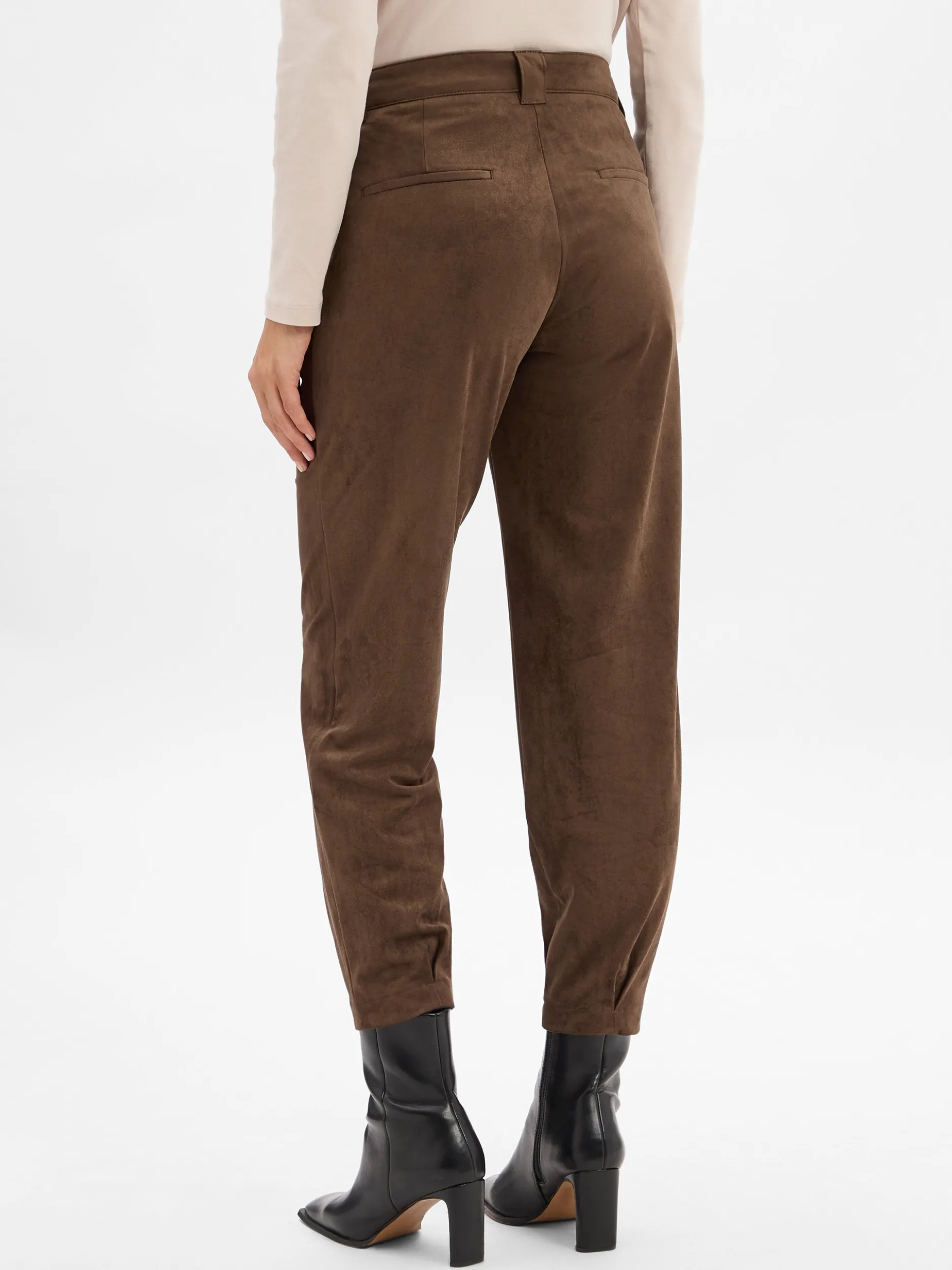 Cambio Damen Kunstlederhose - Kiss in mocca