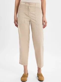 Cambio Damen Stoffhose - Ella in sand - Länge: verkürzt