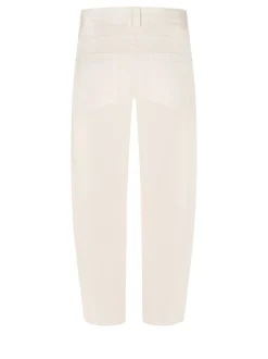 Cambio Damen Stoffhose in beige - Länge: verkürzt