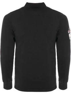 Carisma Herren Langarm-Polo in schwarz - Ärmel: langarm