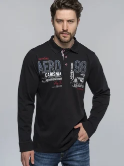Carisma Herren Longsleeve in schwarz - Ärmel: langarm
