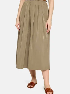 Cartoon Damen A-Linien-Rock in khaki