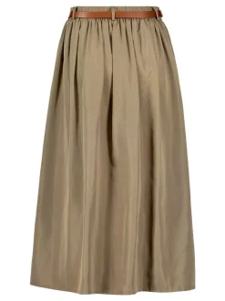 Cartoon Damen A-Linien-Rock in khaki