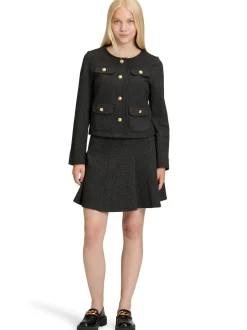 Cartoon Damen A-Linien-Rock in schwarz - Länge: kurz