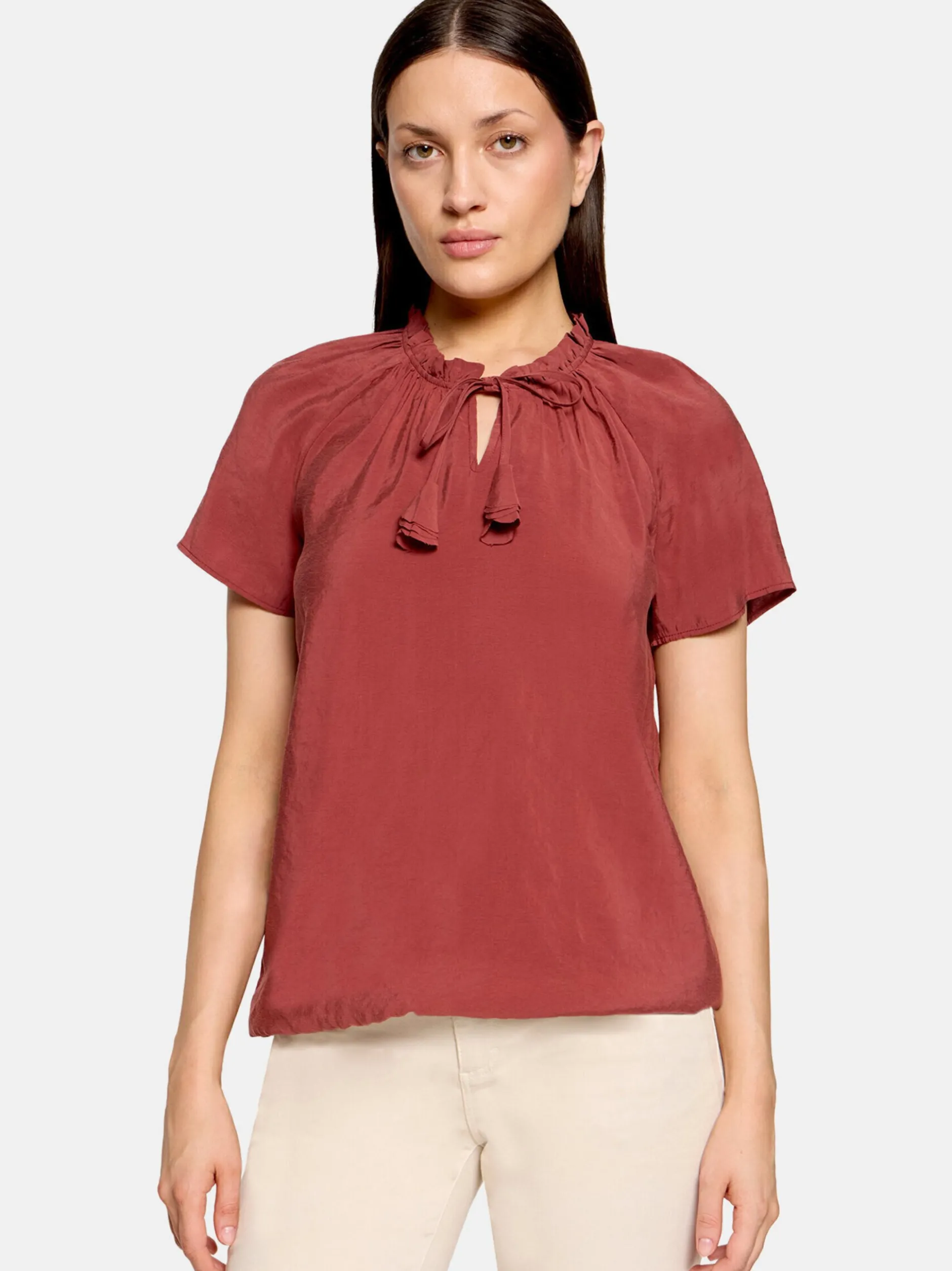 Cartoon Damen Bluse in braun