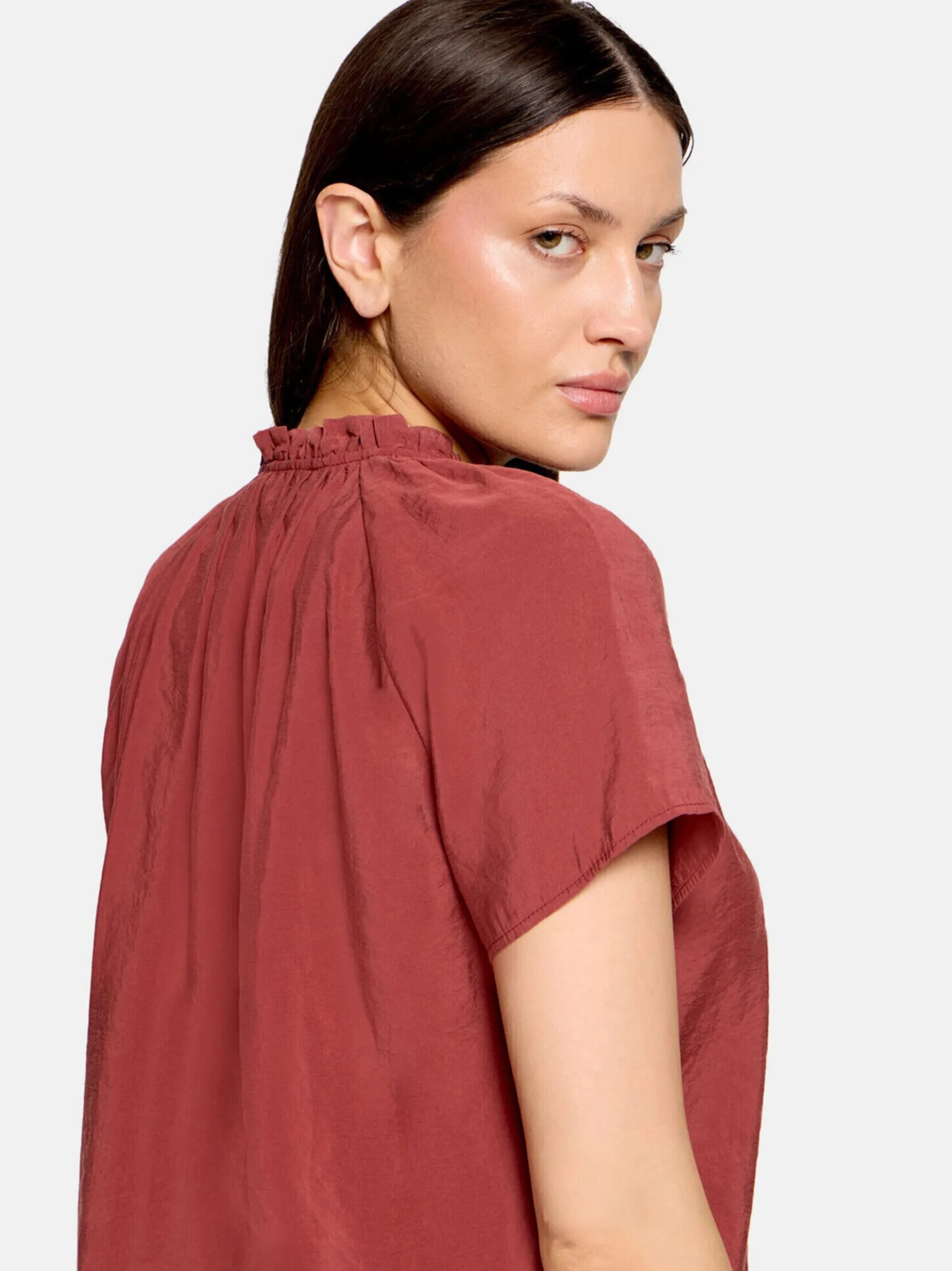 Cartoon Damen Bluse in braun