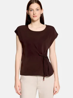 Cartoon Damen Blusenshirt in braun