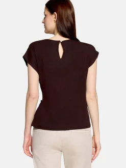 Cartoon Damen Blusenshirt in braun