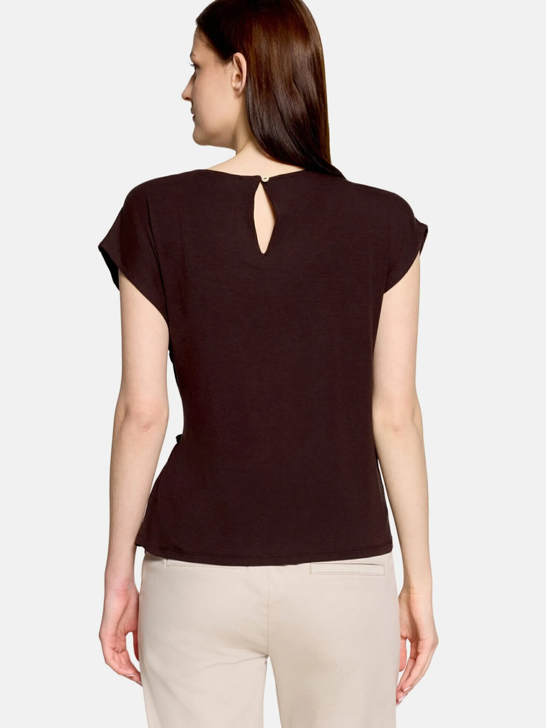 Cartoon Damen Blusenshirt in braun