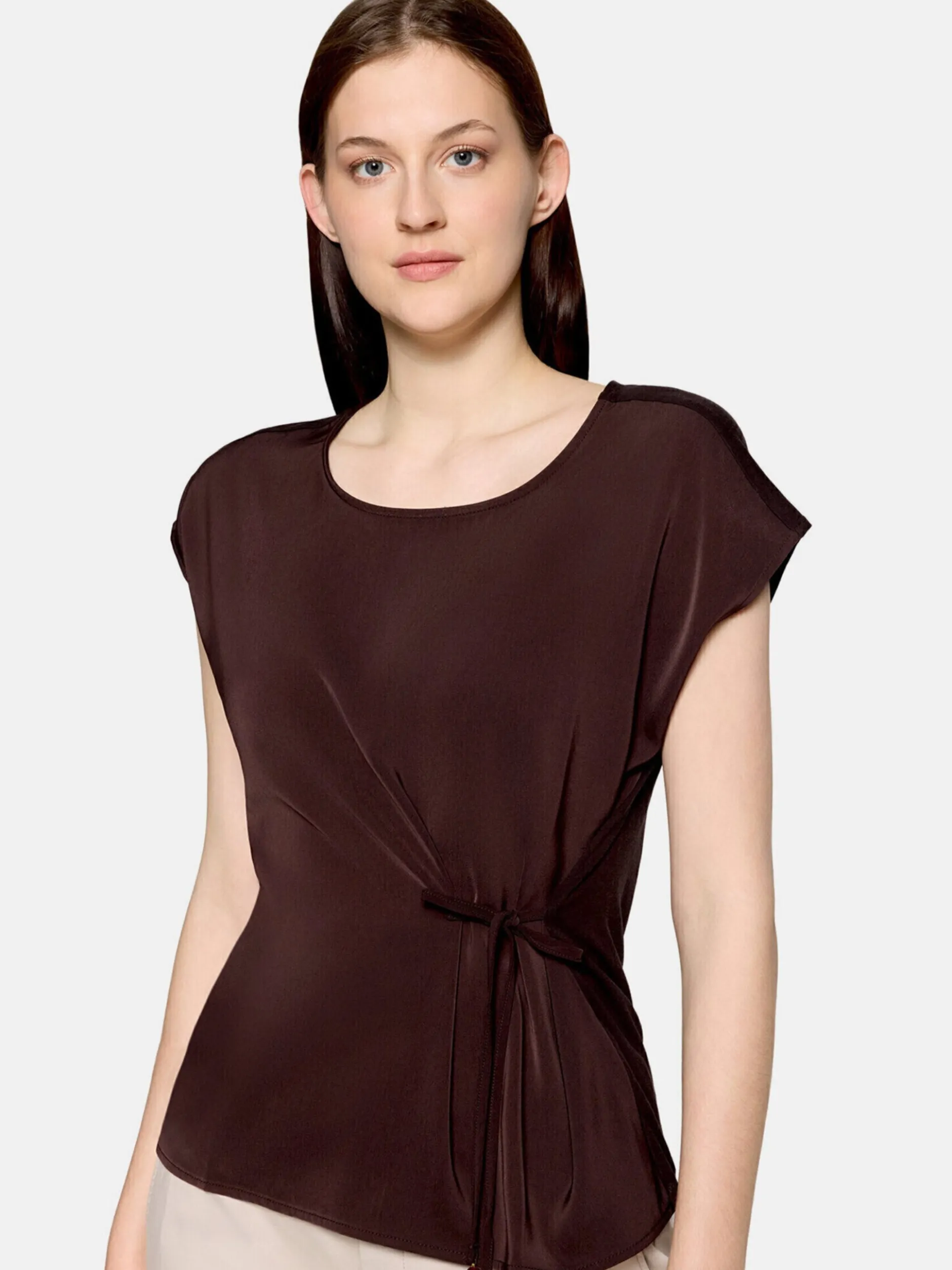 Cartoon Damen Blusenshirt in braun