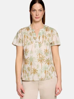 Cartoon Damen Blusenshirt in grün