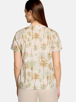 Cartoon Damen Blusenshirt in grün