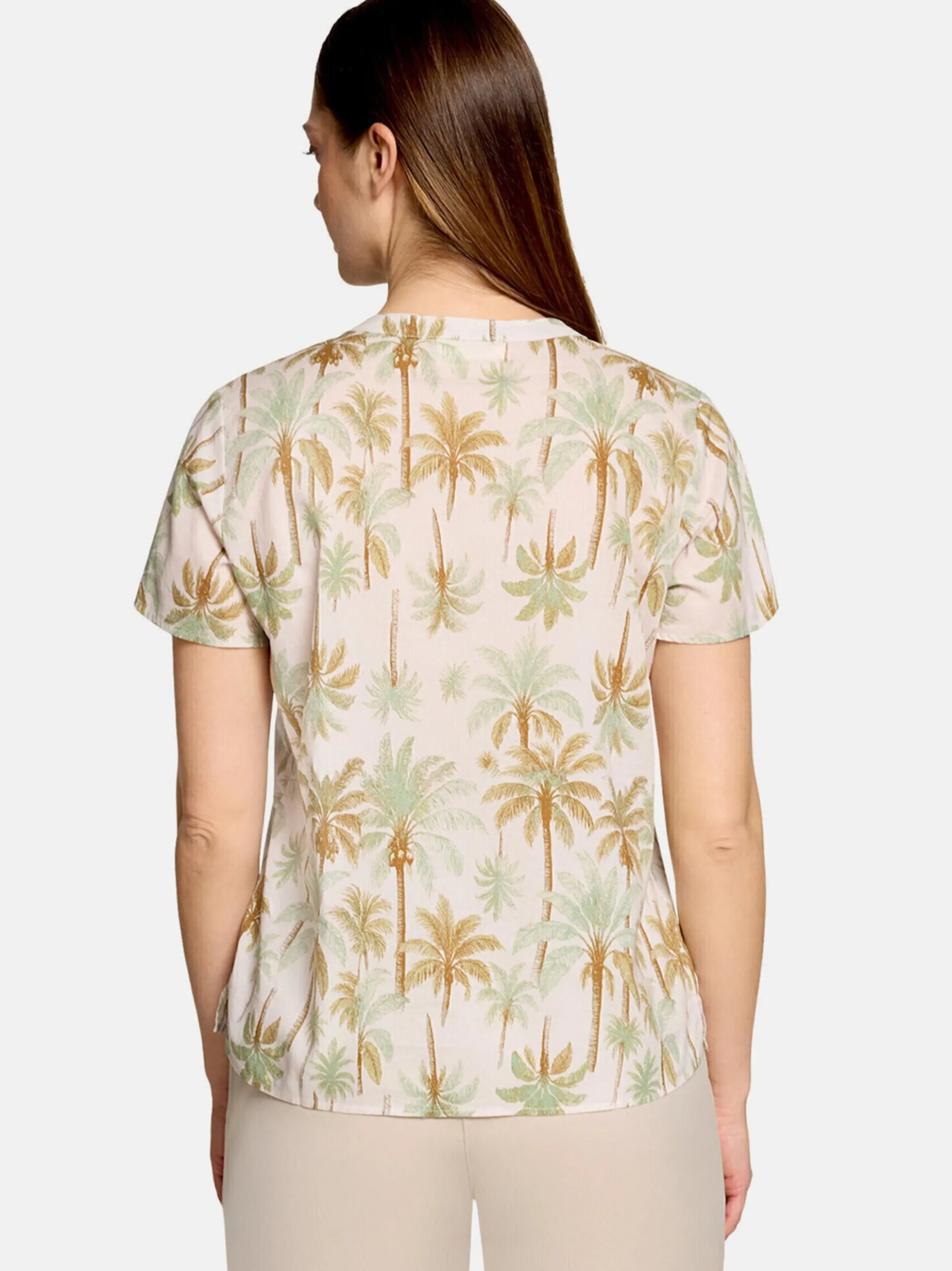 Cartoon Damen Blusenshirt in grün