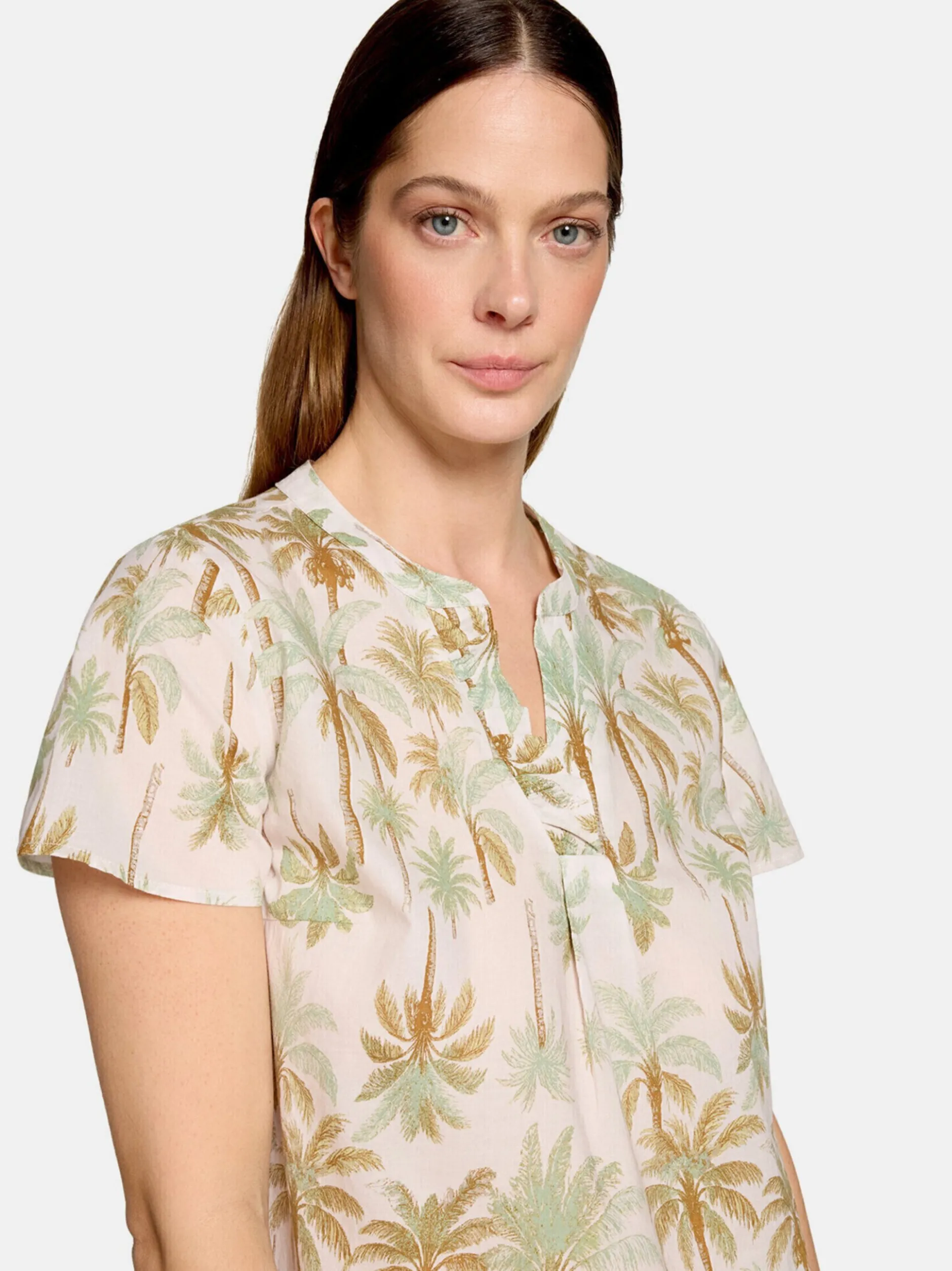 Cartoon Damen Blusenshirt in grün