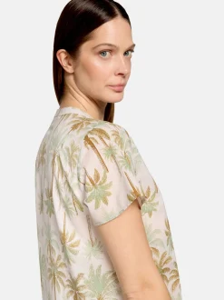 Cartoon Damen Blusenshirt in grün