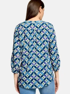 Cartoon Damen Blusenshirt in mehrfarbig