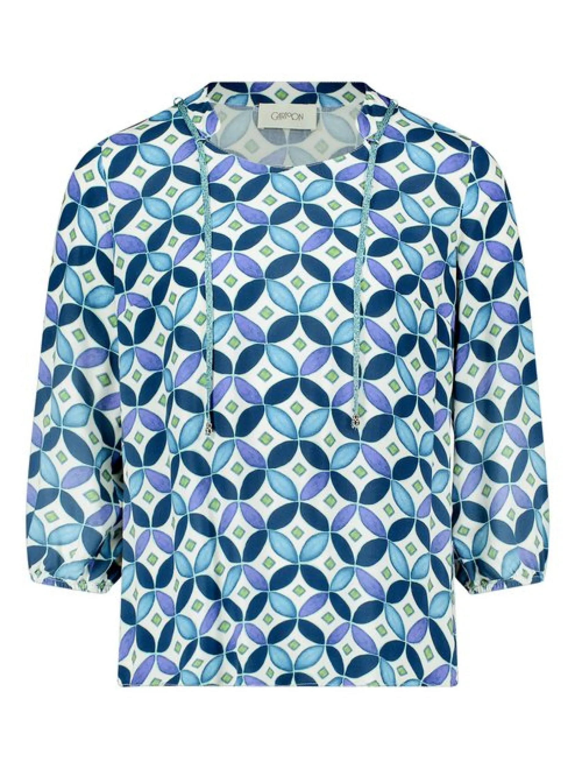 Cartoon Damen Blusenshirt in mehrfarbig