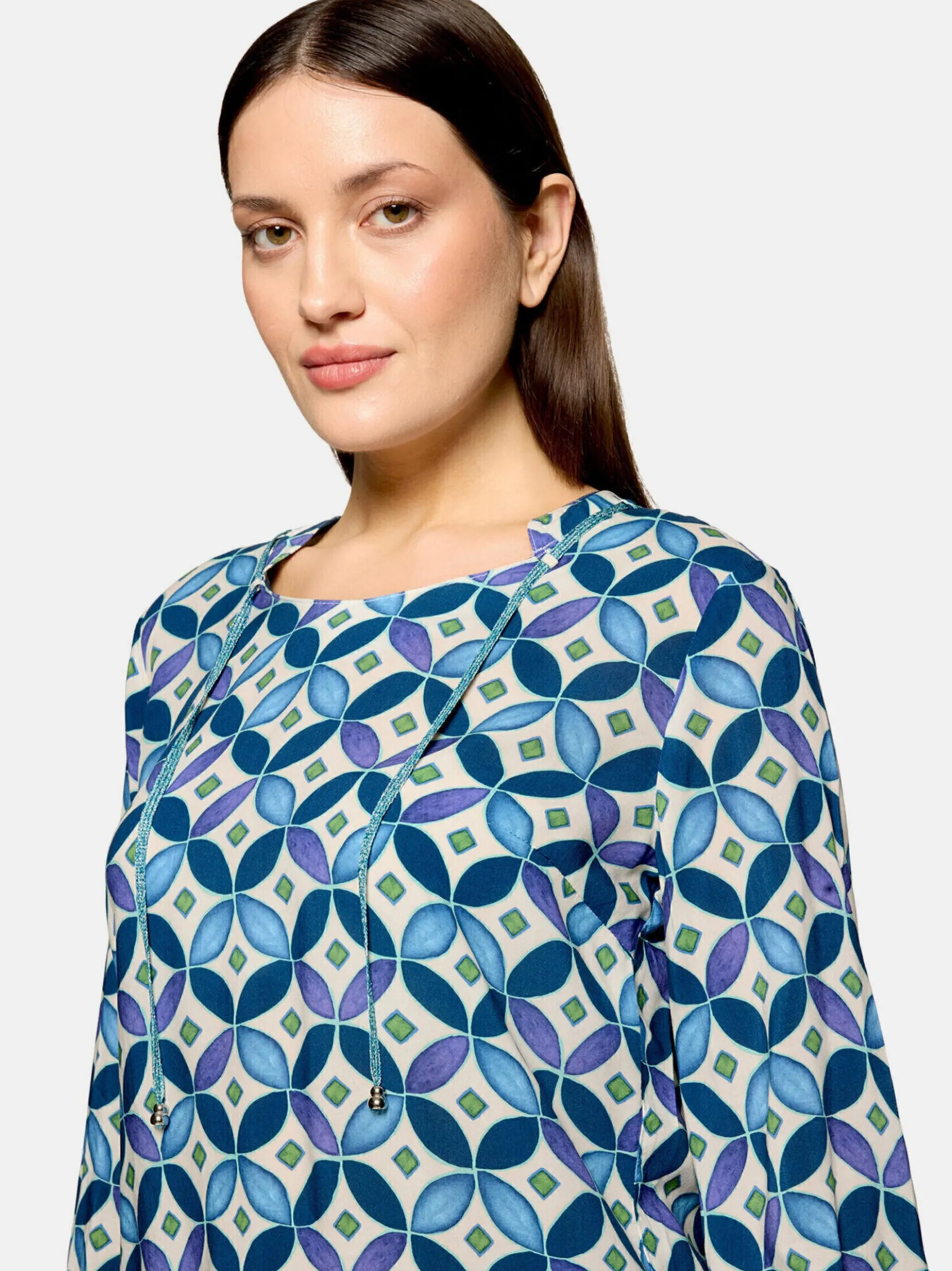 Cartoon Damen Blusenshirt in mehrfarbig