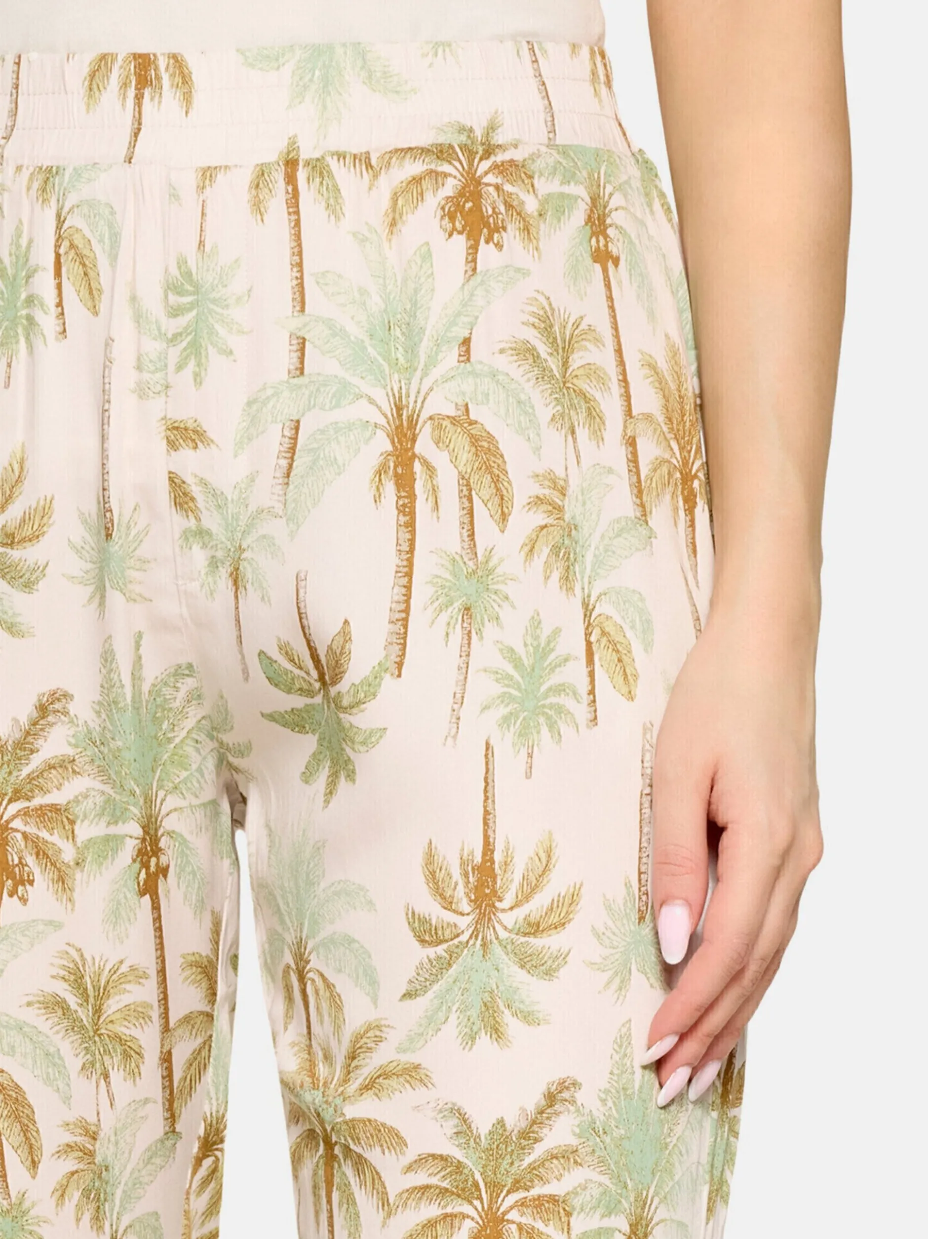 Cartoon Damen Casual-Hose in grün mehrfarbig