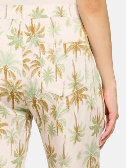 Cartoon Damen Casual-Hose in grün mehrfarbig