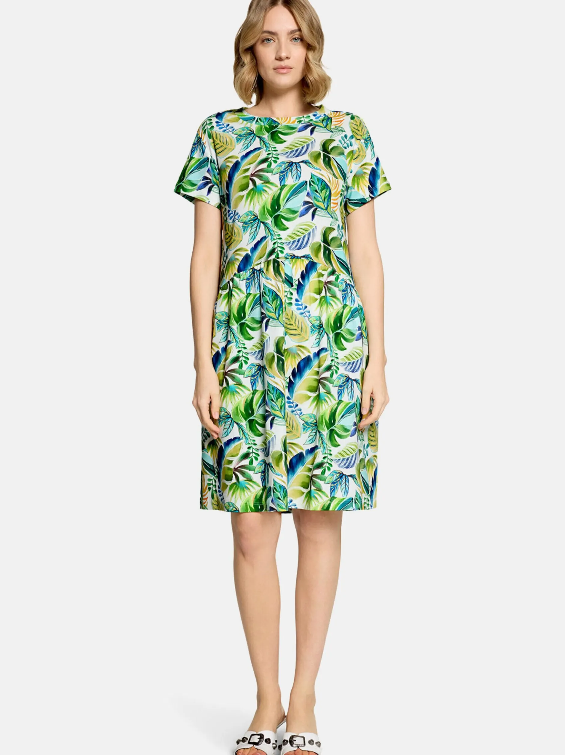 Cartoon Damen Casual-Kleid in grün