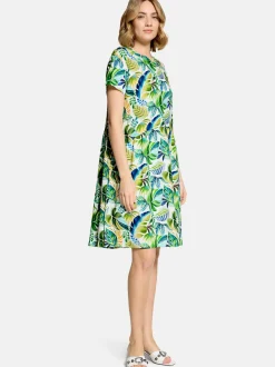 Cartoon Damen Casual-Kleid in grün