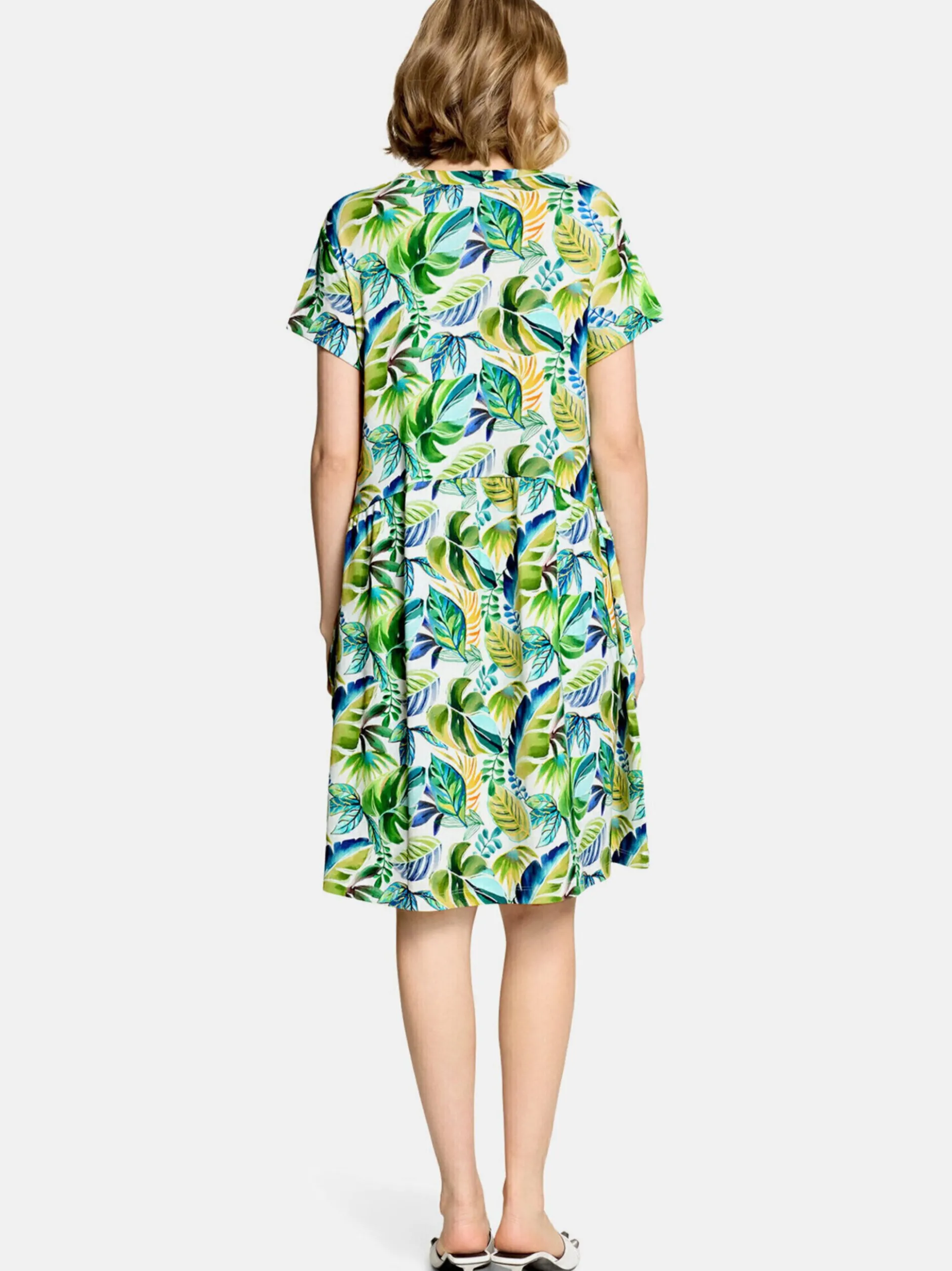 Cartoon Damen Casual-Kleid in grün