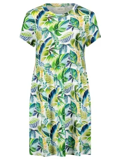 Cartoon Damen Casual-Kleid in grün