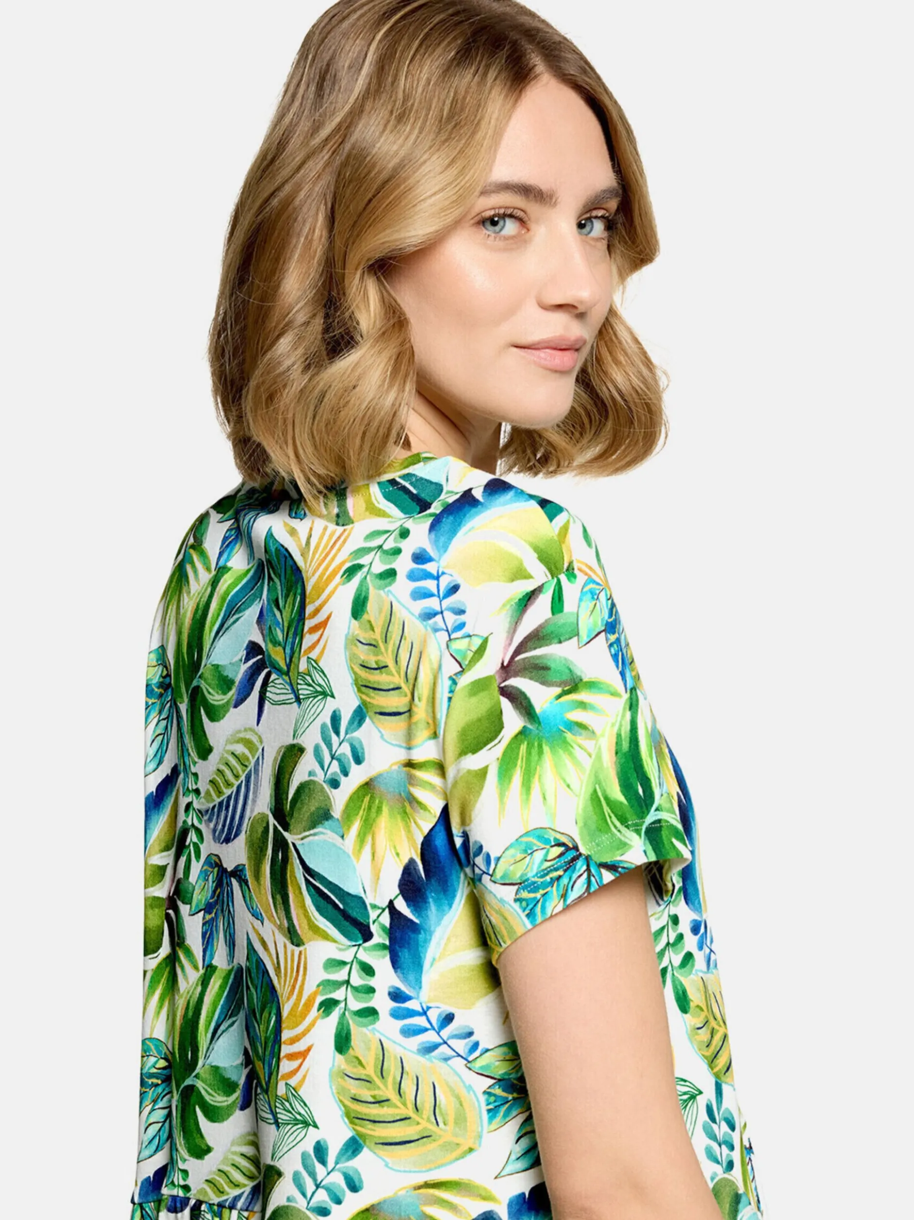 Cartoon Damen Casual-Kleid in grün