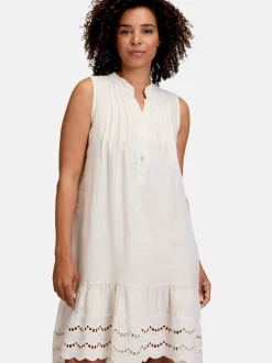Cartoon Damen Casual-Kleid in weiß