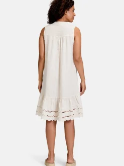 Cartoon Damen Casual-Kleid in weiß