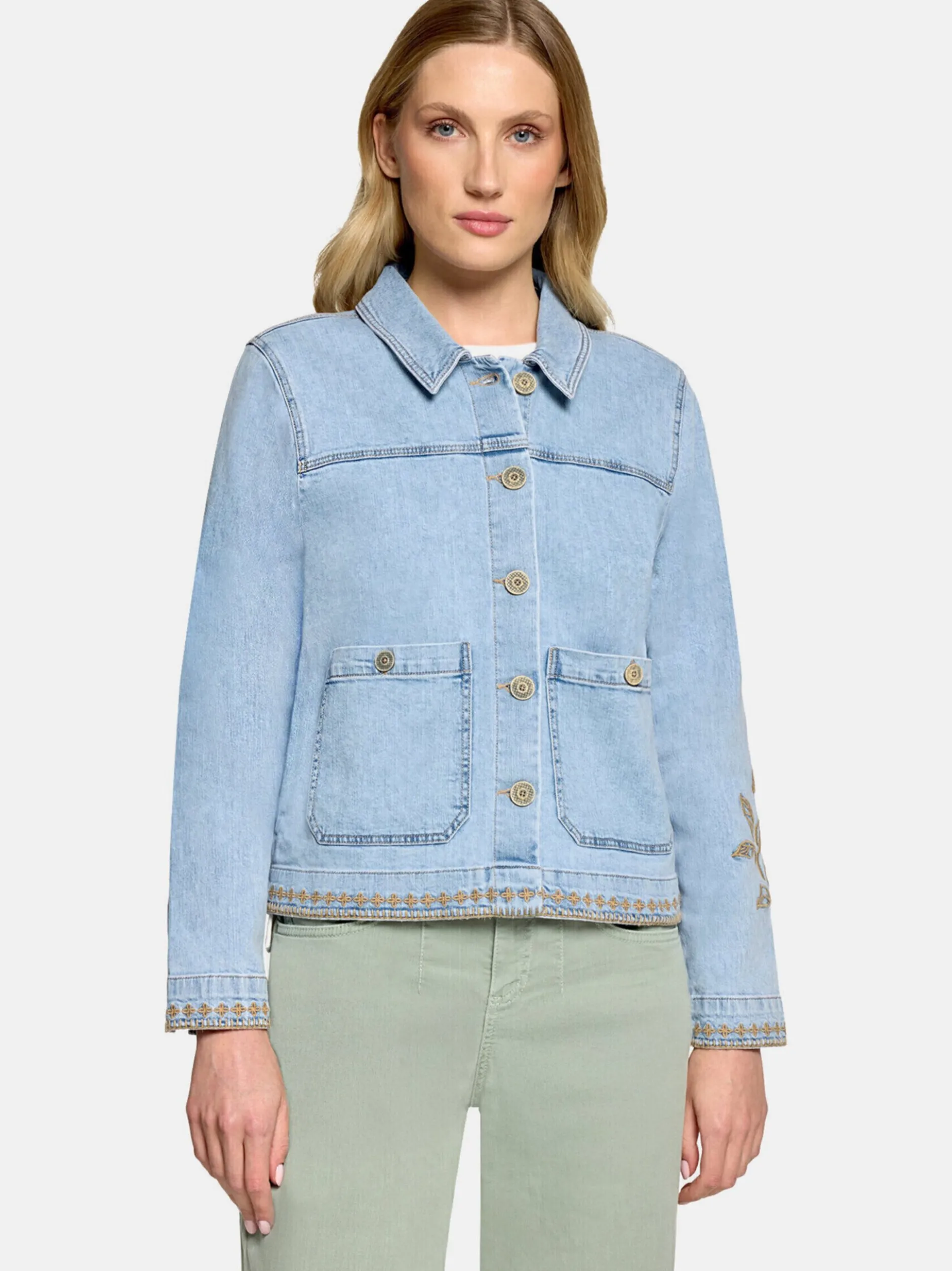 Cartoon Damen Jeansjacke in light stone denim