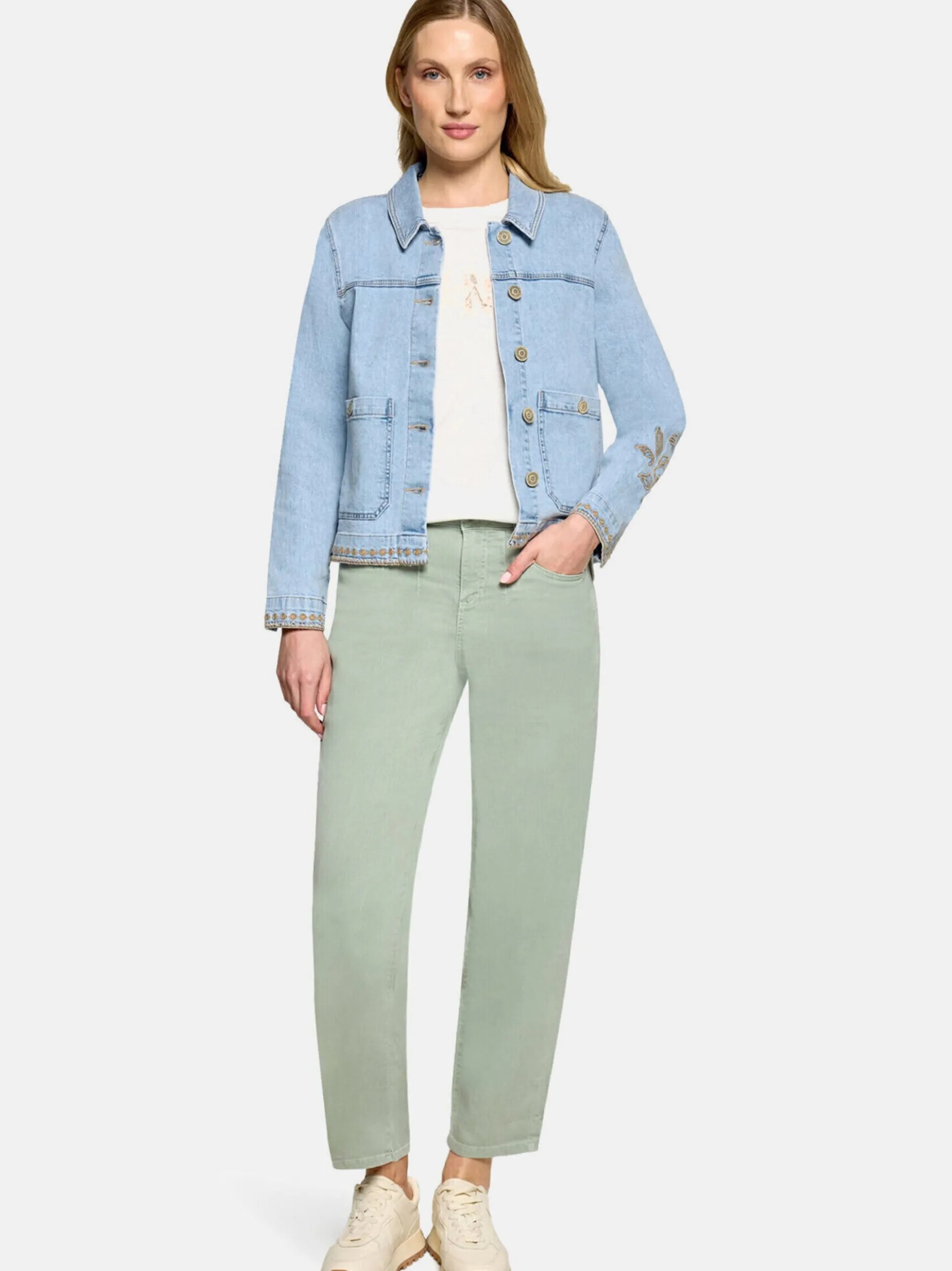 Cartoon Damen Jeansjacke in light stone denim