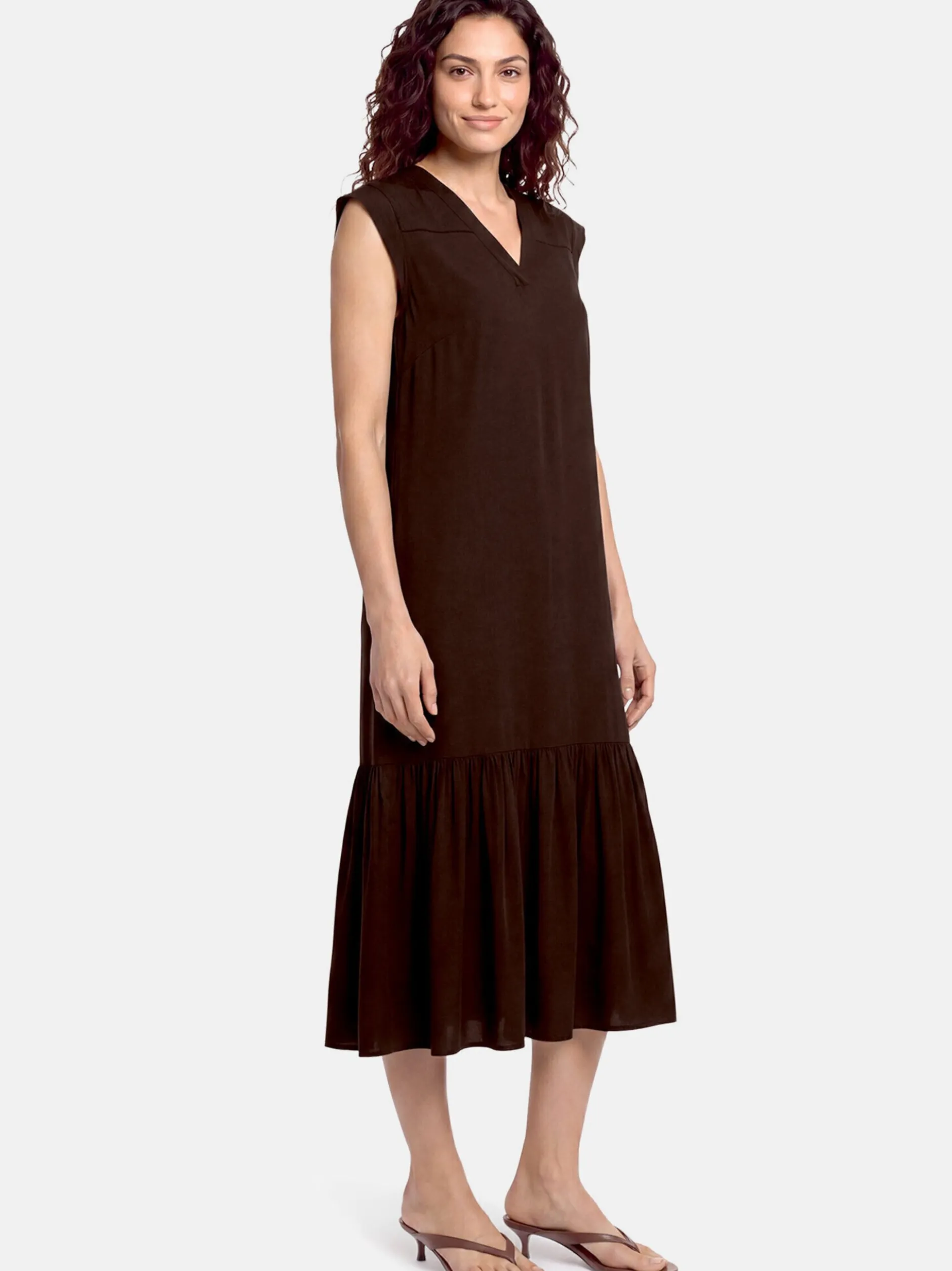 Cartoon Damen Kleid in braun