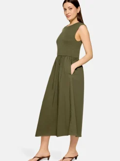Cartoon Damen Kleid in khaki