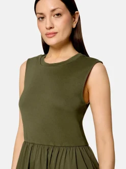 Cartoon Damen Kleid in khaki