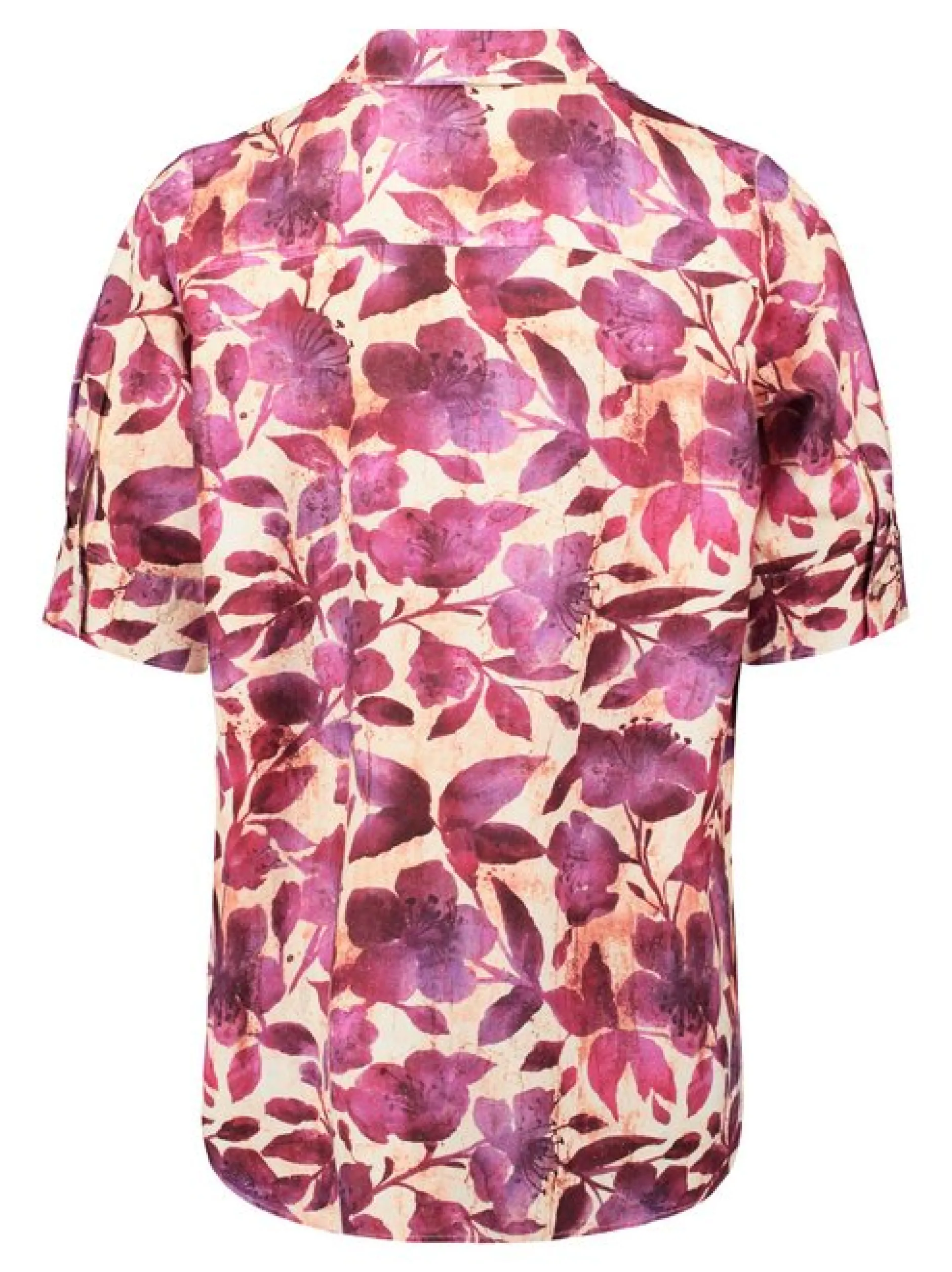 Cartoon Damen Leinenbluse in mehrfarbig