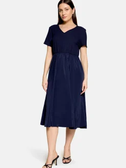 Cartoon Damen Midikleid in marine royal