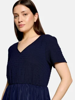 Cartoon Damen Midikleid in marine royal