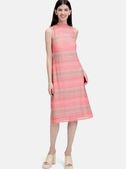 Cartoon Damen Midikleid in rosa