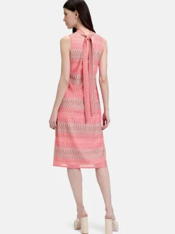 Cartoon Damen Midikleid in rosa