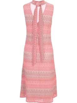 Cartoon Damen Midikleid in rosa