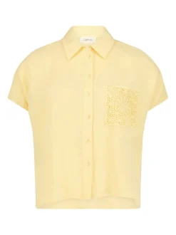 Cartoon Damen Oversize-Bluse in gelb