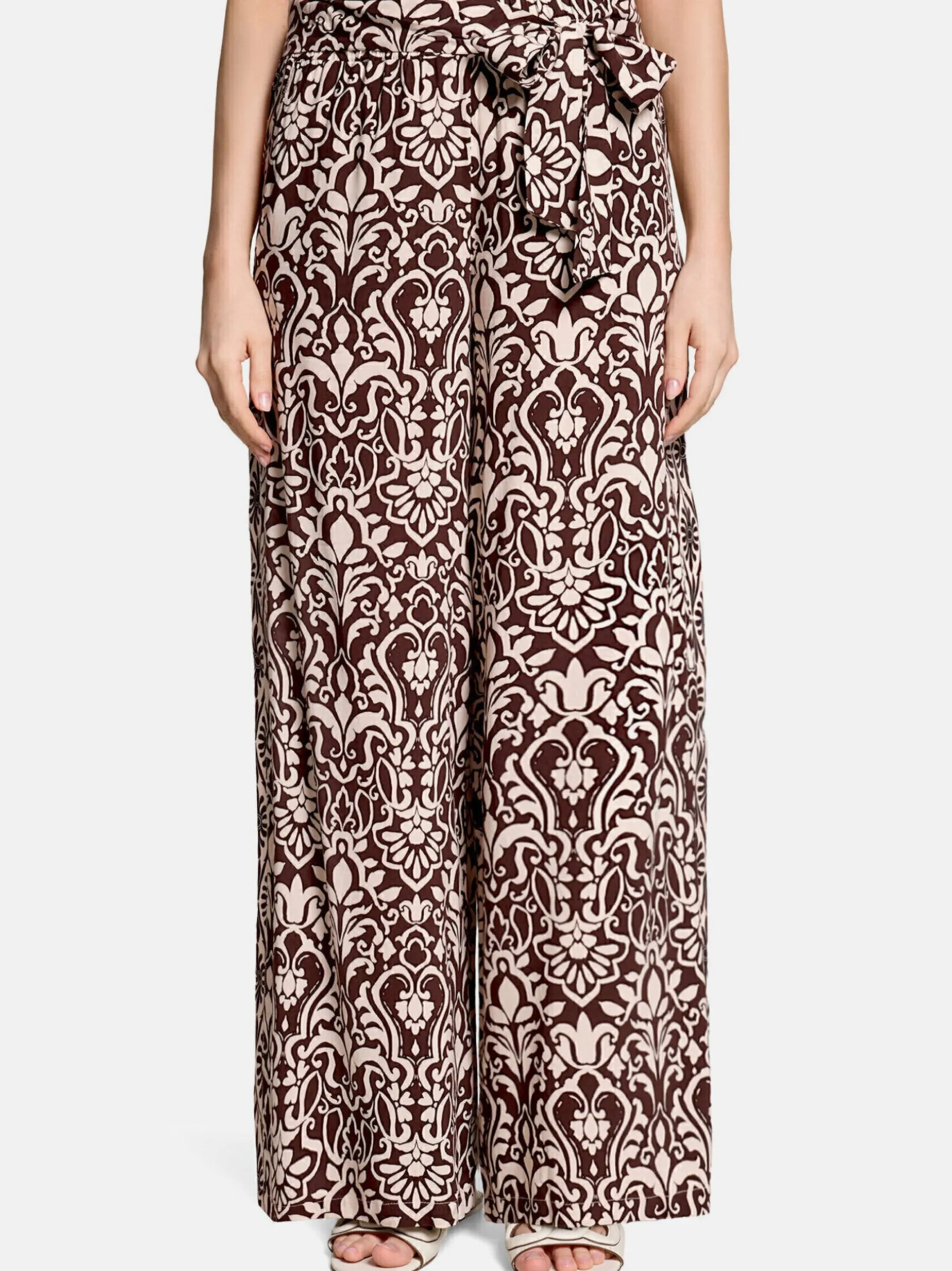 Cartoon Damen Palazzo-Hose in braun