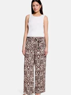 Cartoon Damen Palazzo-Hose in braun