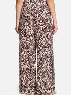 Cartoon Damen Palazzo-Hose in braun