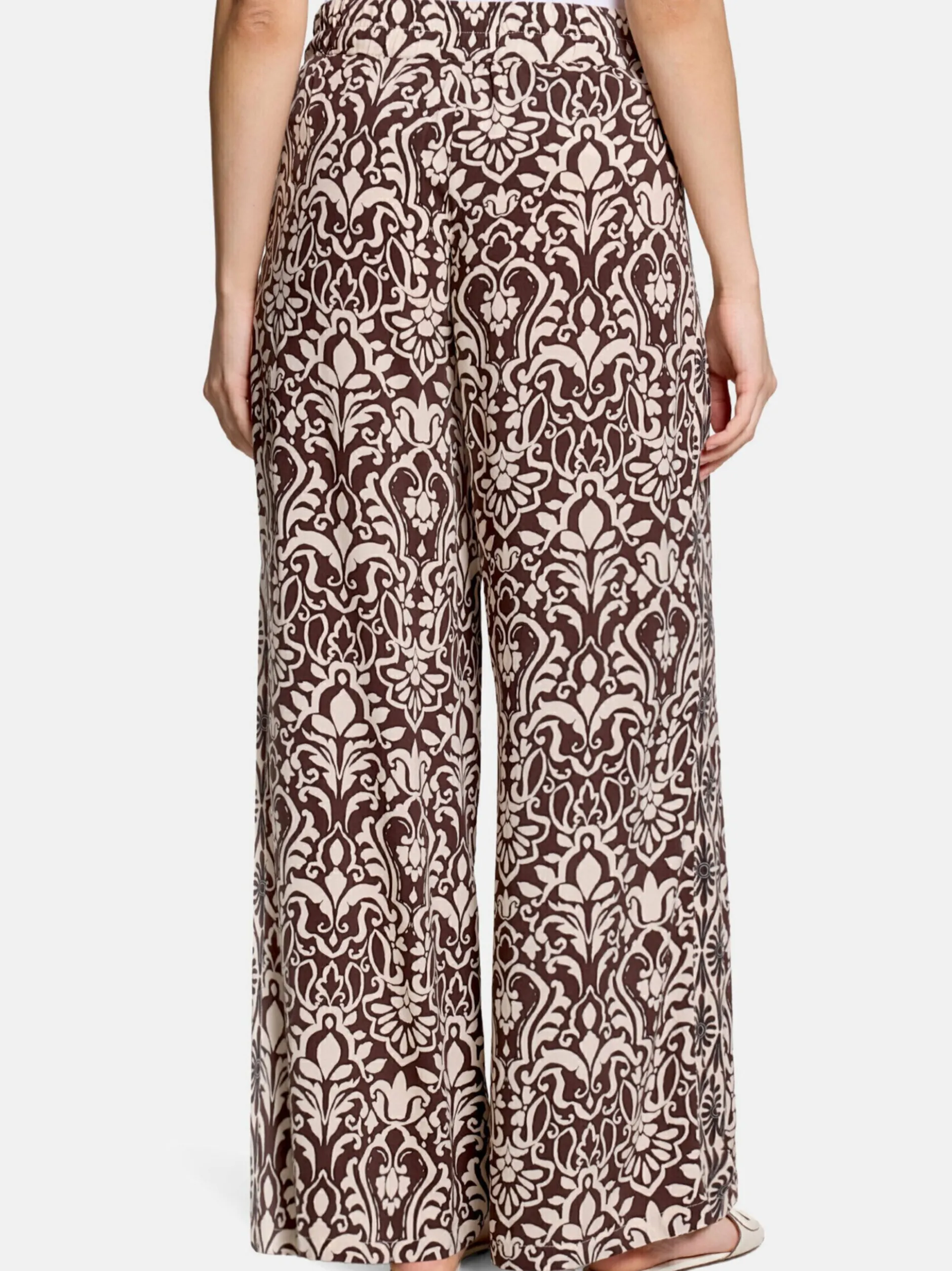 Cartoon Damen Palazzo-Hose in braun