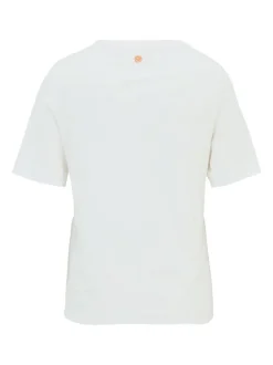 Cartoon Damen Printshirt in weiß mehrfarbig
