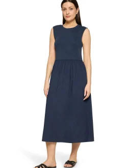 Cartoon Damen Sommerkleid in blau - Ausschnitt: Rundhals